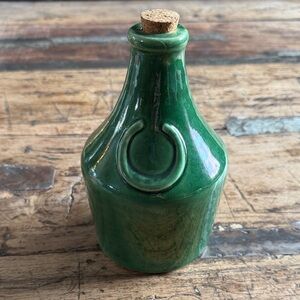 Vintage Buchan Scotland Pottery Green Bottle
